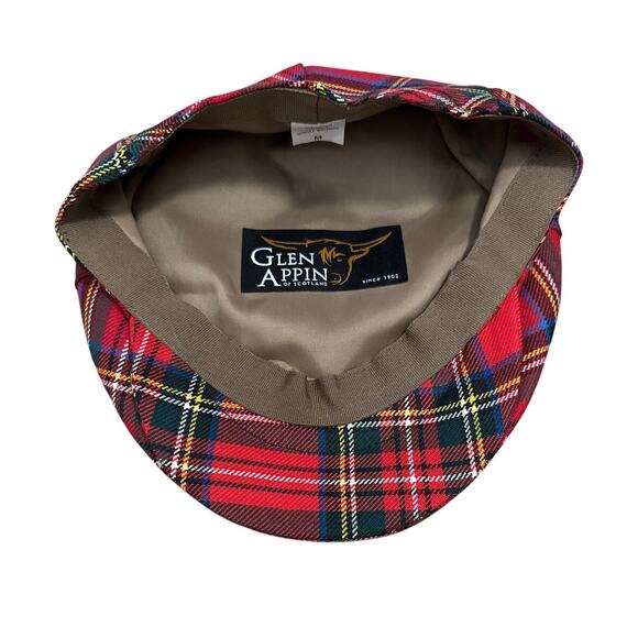 Glen Appin Worsted Wool Newsboy Cap Plaid New No tags - Picture 2 of 4